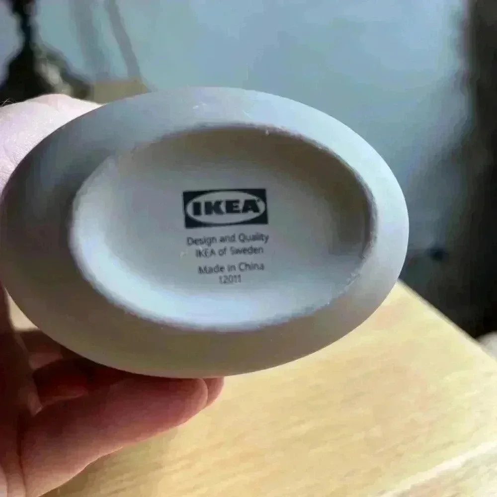 IKEA EKOLN Toothbrush holder, beige ceramic